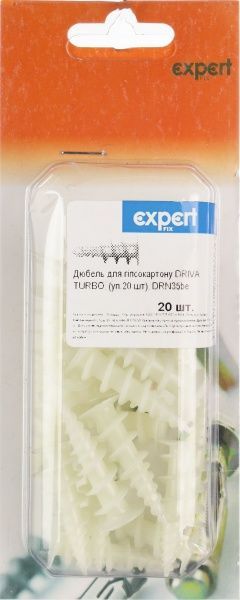 Дюбель для гипсокартона DRIVA 10x35 мм 20 шт. Expert Fix