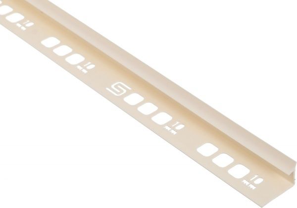 Кутник для плитки внутрішній ПВХ 20005 10 мм 2,5м світлий