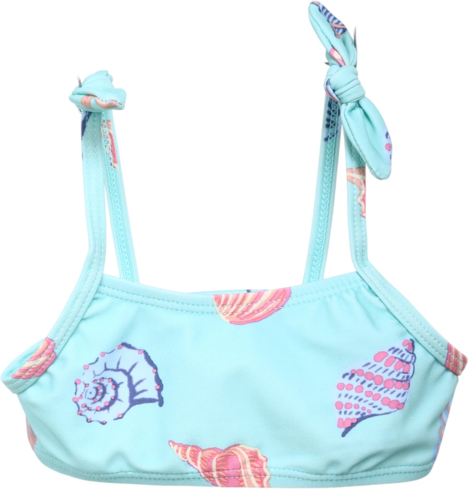 Купальник для девочек HW 25ENGL1 р.98-104 голубой с принтом