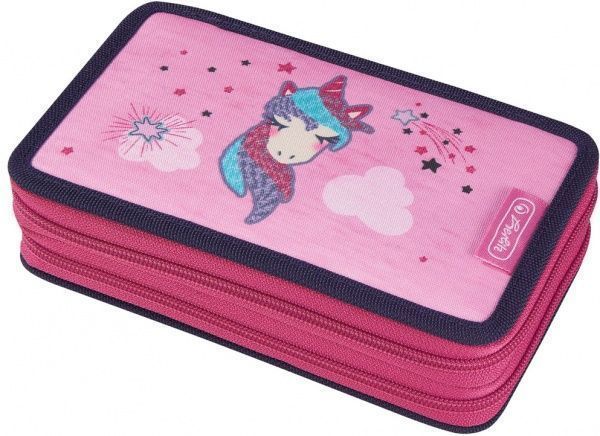 Пенал шкільний Double Unicorn 23 предмети 50026067 Herlitz рожевий