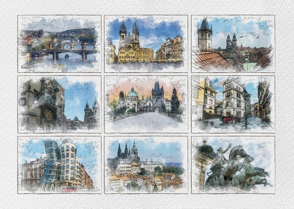 Скетчбук Прага А4 10 лист. 1В1522 Аркуш