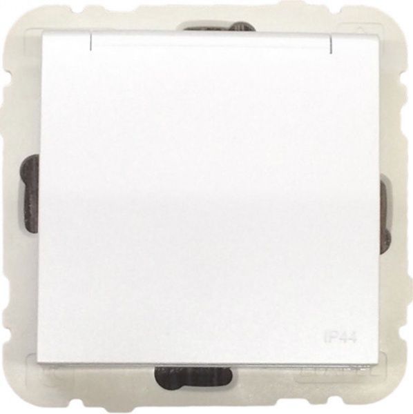 Розетка с заземлением Efapel Logus 2P+Z 16 А 250 В без шторок с крышкой белый 20634 TGE