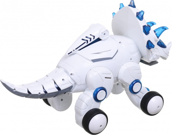 Інтерактивний робот Shantou Трицератопс 34х18х23 см біло-блакитний 1043A