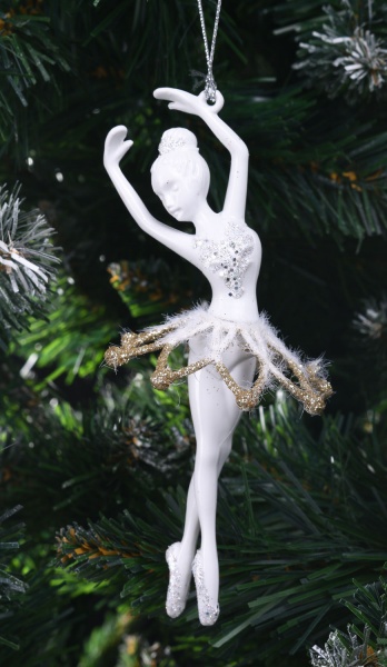 Підвіска Балерина Стандарт 6х12х3 см білий