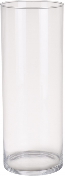 Ваза стеклянная цилиндр Звезды 19,5 см прозрачная 