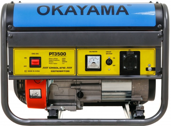 Електрогенераторна установка OKAYAMA 2,8 кВт / 3 кВт 230 В PT-3500 бензин — фото 1