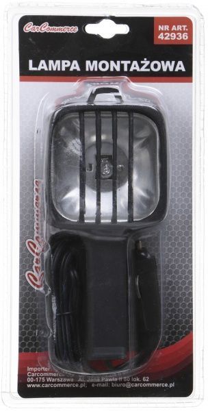 Фонарик CarCommerce с удлинителем галогеновый черный 