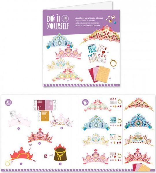 Набір прикрас Djeco з мозаїкою Зроби сам Принцеса DJ07901
