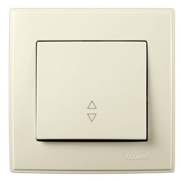 Вимикач прохідний одноклавішний Lezard Lesya 10 А 250В кремовий 705-0303-105