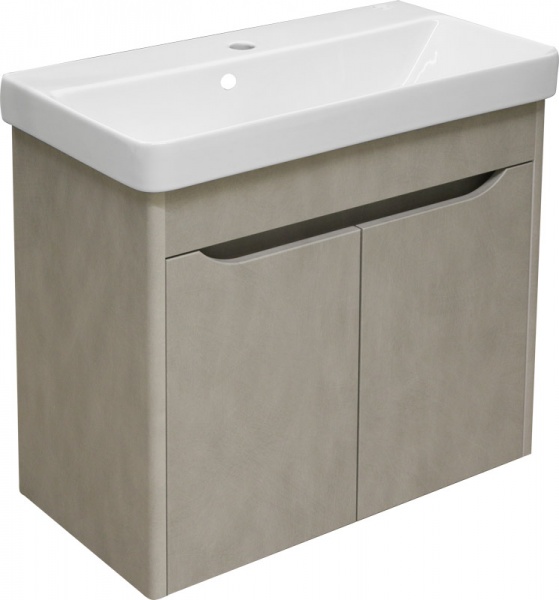 Тумба підвісна Botticelli Livorno - 70 структурний сірий з умивальником Luxury-70