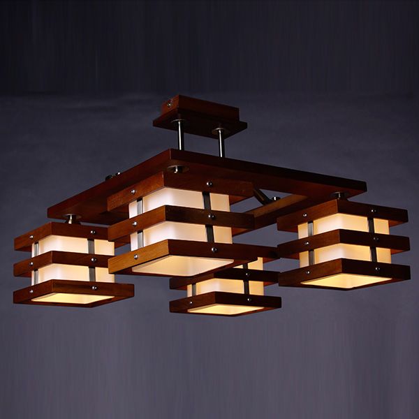 Люстра Altalusse INL-9215C-04 грецкий орех