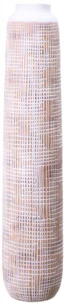 Ваза полирезиновая белая с бежевым Blondie Top 15,5х15,5х75 см