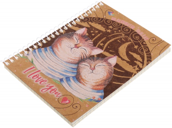 Тетрадь школьная Крафт А6 на пружину 60 листов в клеточку