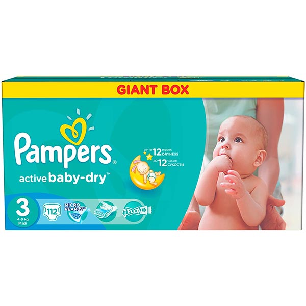 Підгузники Pampers Active Baby Midi 4-9 кг 112 шт