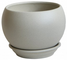 Вазон керамічний Оріана-Запоріжкераміка Куля крошка круглий 15 л беж (037-14-193) 