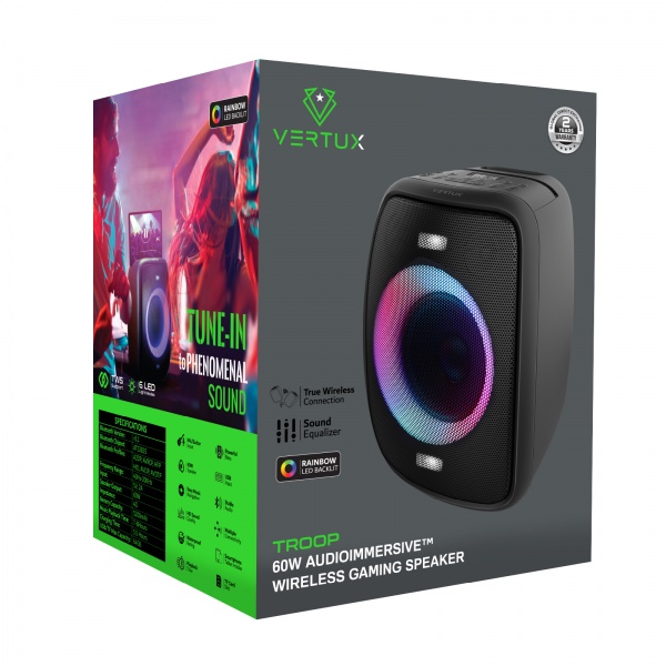 Акустична система Vertux 2.1 black Troop 60 Вт