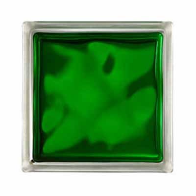 Стеклоблок зеленый 1908/GRW 190х190х80 мм