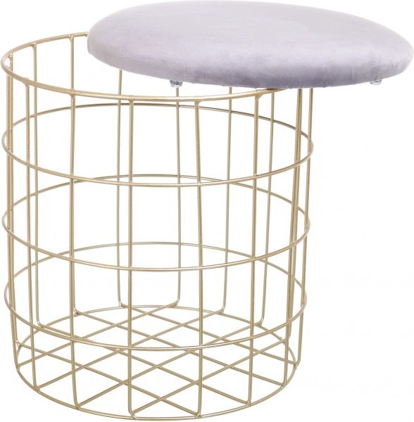 Кошик Royal 35х35х39 см сірий із золотим 