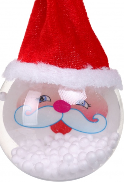 Декоративная подвеска Шар с декором 8 см прозрачный NY21080