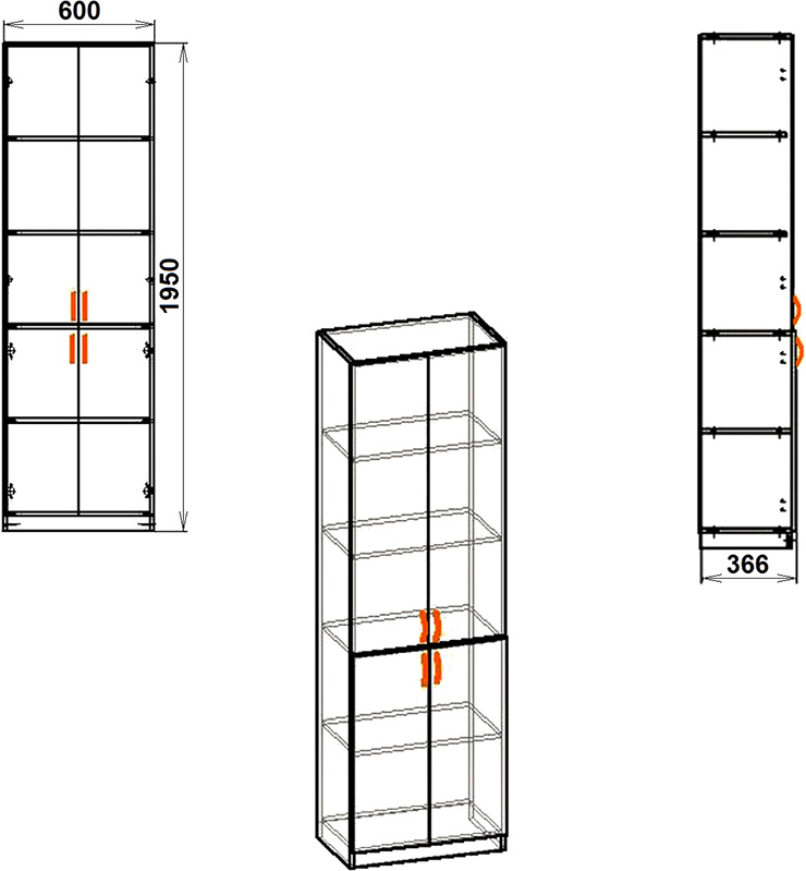 Шафа Компаніт КШ-6 дуб сонома