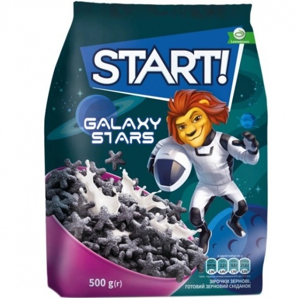 Сніданки готові START зернові Galaxy stars м/у 500 г 
