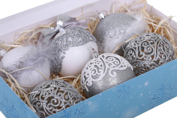 Елочный набор Комплект № 119 d 80 мм 6 шт./уп.