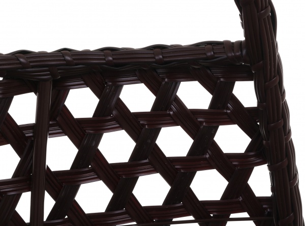 Кресло-кокон Цитрус плетения шестигранник красное дерево