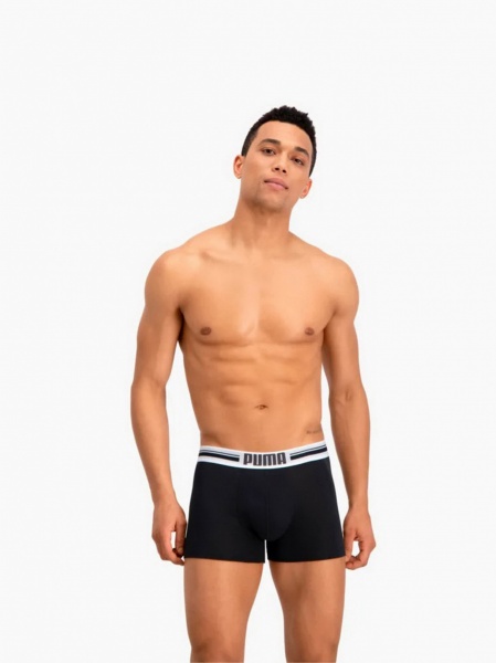 Труси Puma PLACED LOGO BOXER 2P BLACK 90651903 р.XL чорний