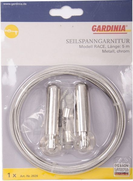 Карниз струнний Рейс Gardinia одинарный укомплектованный 500 см хром 