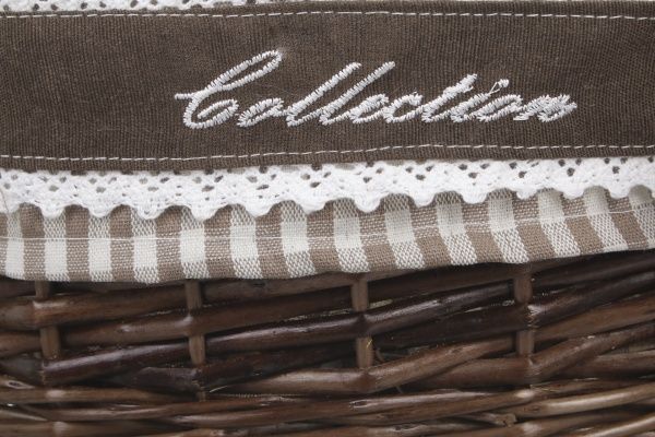 Кошик плетений з текстилем 30х25х14 см JM16-10H-4 