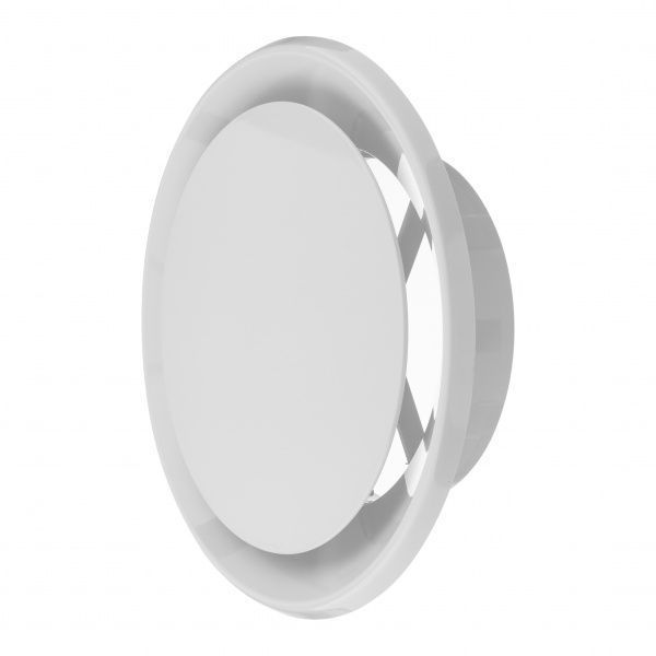 Анемостат MiniMax вентиляційний з фланцем і пружинним кріпленням d200 х d305 х 85 мм (2304) пластик білий 