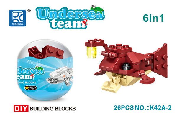 Конструктор MINDBOX в яйце серии Морские обитатели в ассортименте K42A