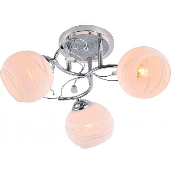 Люстра Accento Lighting потолочная Saturno 3x60 Вт E27 хром ALG-75985/3