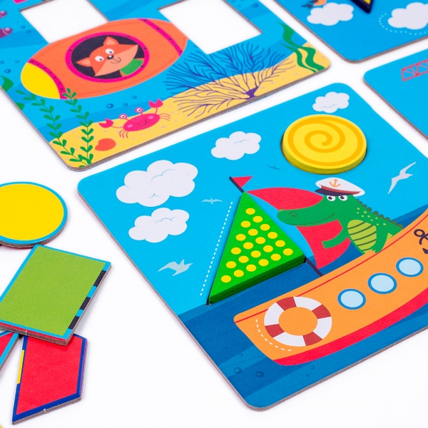 Игра-сортер Vladi Toys Деревянная мозаика Транспорт ZB2002-06