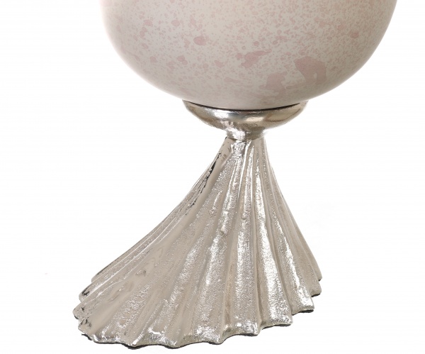 Ваза PANACHE Casted Origami 41 см серо-коричневый/никель 