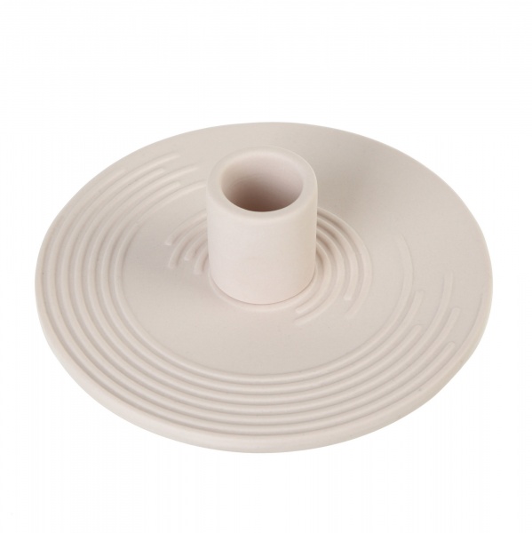 Свічник-тарілка керамічний рожевий №2 12.3х12.3х3.5 см