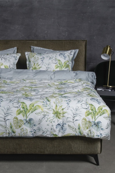 Комплект постельного белья Flora 2.0 белый с рисунком Decoflux 