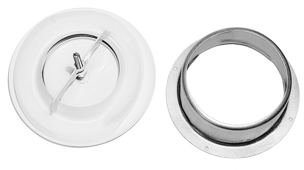 Рамка вентиляційна витяжна (анемостат) EV 150 мм метал білий 