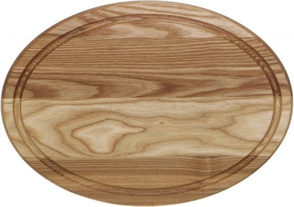 Дошка кухонна овальна дерев'яна для подачі блюд 