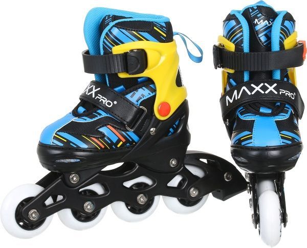Роликовые коньки MaxxPro YX-0151-20GB р. 38-42 черно-голубой