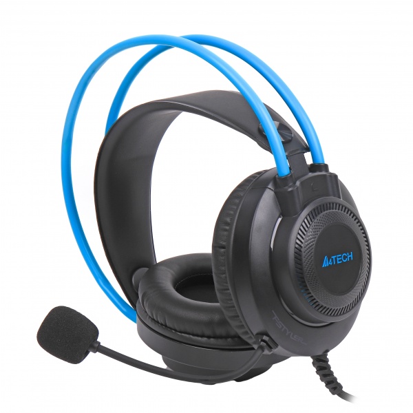Наушники A4Tech FH200U (Blue) grey (FH200U (Blue)) Fstyler USB Stereo Headphone 