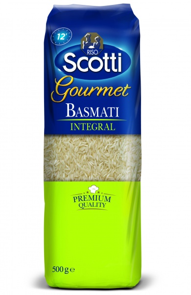 Рис Riso Scotti довгозернистий коричневий Басматі інтеграл Gourmet 500 г 