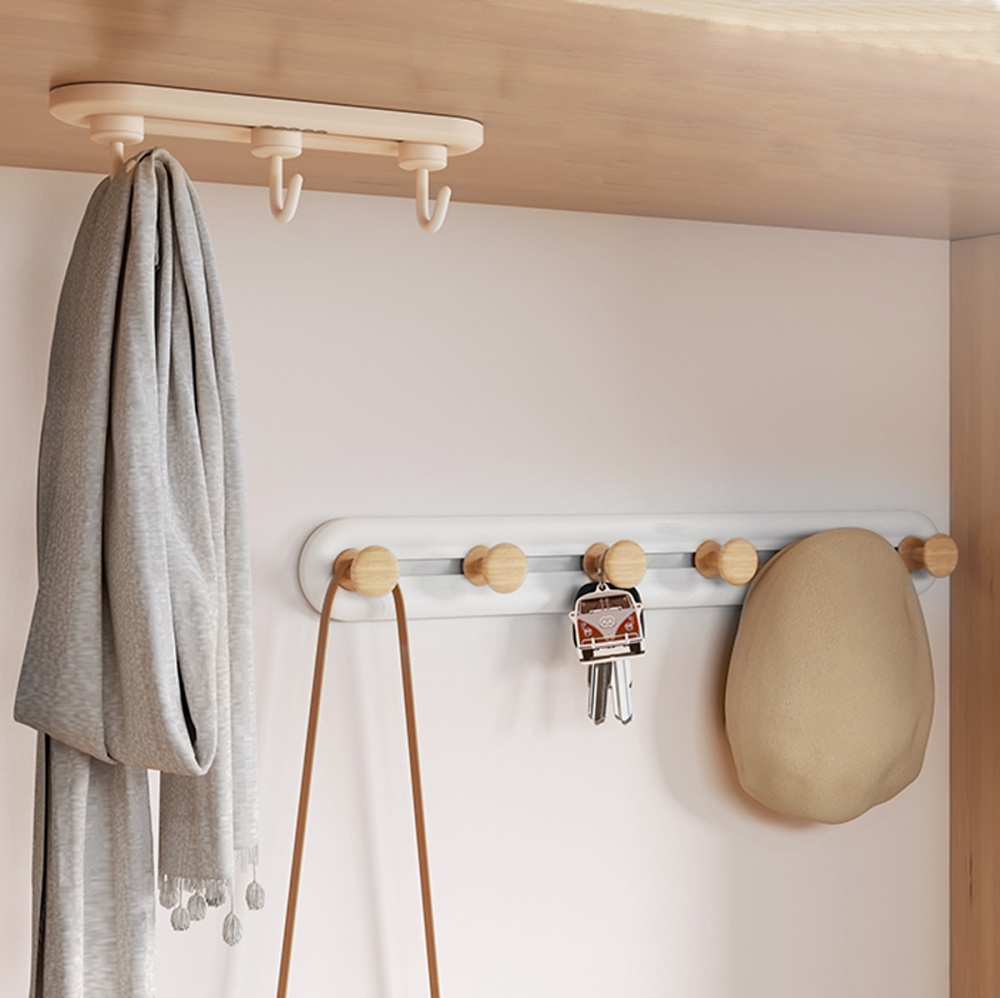 Вешалка с крючками MVM HP-01/6 White/Wood