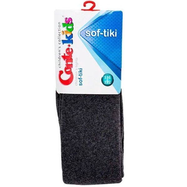 Колготки детские Conte-Kids Sof-Tiki 000 7С-38СП р.116-122 темно-серый 