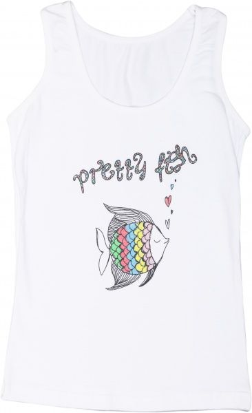 Майка Donella для девочки р.110-116 белый 44003 