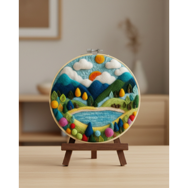 Набор для валяния картины из шерсти Сказка горного края Brushme