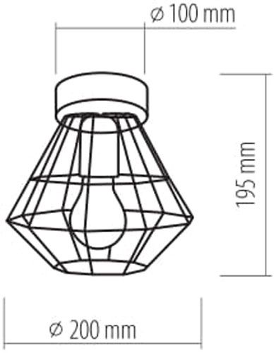 Люстра потолочная TK Lighting Diamond 1x60 Вт E27 черный 2294 