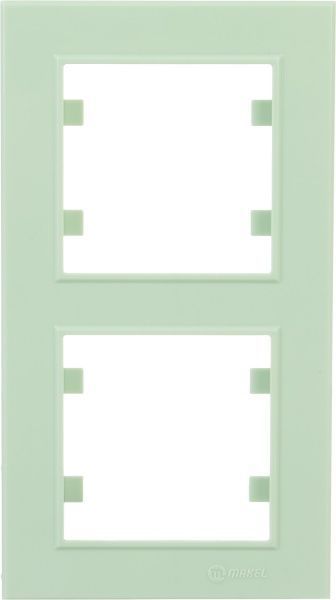 Рамка двухместная Makel Karea вертикальная светло-зеленый