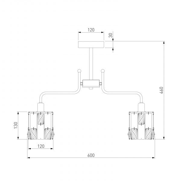 Люстра потолочная Strotskis Scoppio 60 Вт E14 хром 10101/5