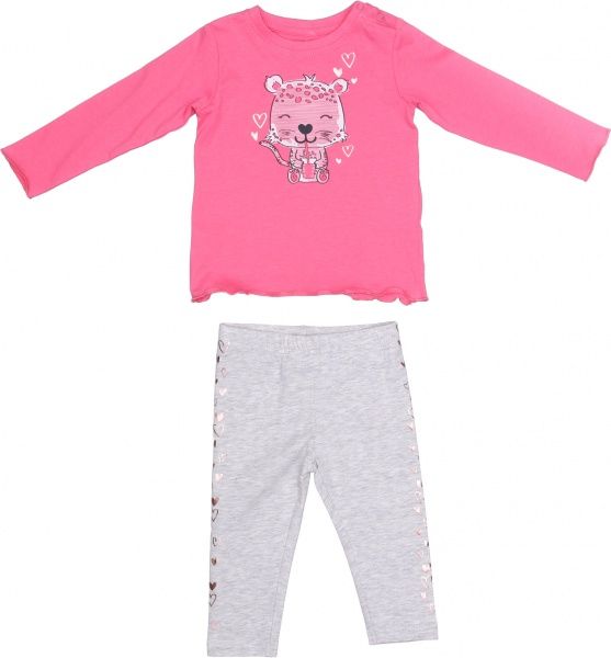 Комплект для новонароджених Blue Seven 966521 сірий із рожевим р.74 